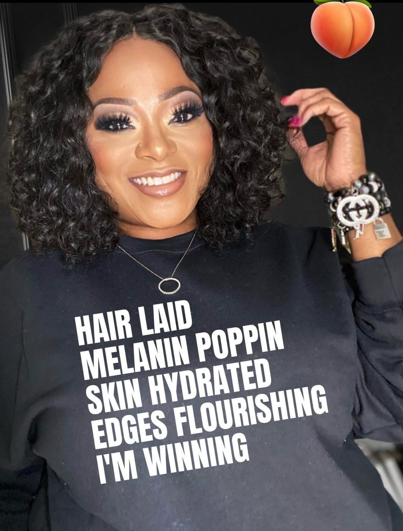 Hair laid melanin poppin sweatshirt